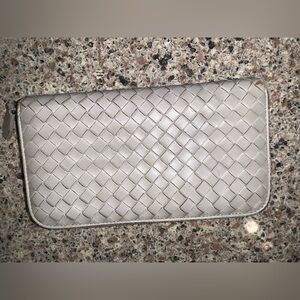 Bottega Veneta Gray Leather Wallet